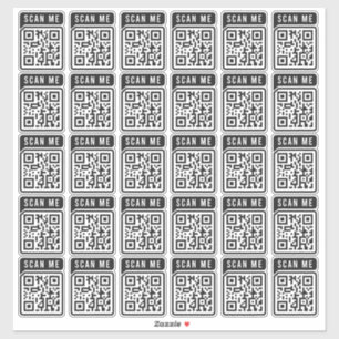 Budget Business Scan me QR Code Moderne Eenvoudig Sticker