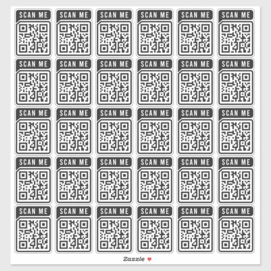 Budget Business Scan me QR Code Moderne Eenvoudig Sticker (Vel)
