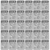 Budget Business Scan me QR Code Moderne Eenvoudig Sticker (Voorkant)