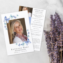BUDGET Butterflies Photo Memorial Service Programm