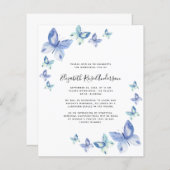 BUDGET Butterfly Celebration of Life Invitation (Voorkant / Achterkant)