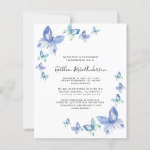 BUDGET Butterfly Celebration of Life Invitation (Voorkant)