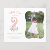 Budget Butterfly Fairytale Floral Foto Birthday (Voorkant)