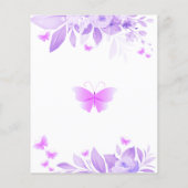 Budget Butterfly Vrijgezellenfeest Dank u kaart (Achterkant)