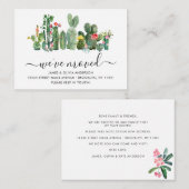 Budget Cactus Nous avons déménagé Nouvelle carte d (Devant / Derrière)