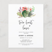 Budget Cactus Taco Bout Love Couples Shower Invite Flyer (Voorkant)