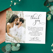 Budget Calligraphie Mariage Merci 2 Carte photo
