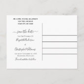 Budget calligraphié pour faire-part de mariage (Dos)