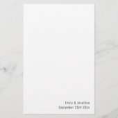 Budget Calligraphy Moderne Wedding Menu (Achterkant)