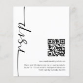 Budget Calligraphy QR Code Wedding RSVP (Voorkant)