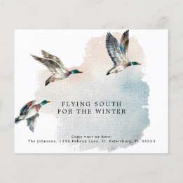 Budget Canards volant vers le sud Carte temporaire