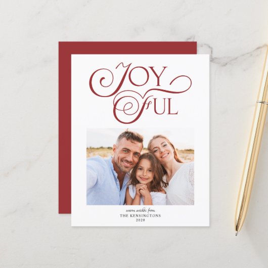 Budget Cardinaal Rood Kerstfeest Foto (Voorkant / Achterkant in situ)