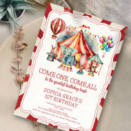 Budget Carnaval Circus Show & Dieren Verjaardag Kaart