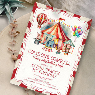 Budget Carnaval Circus Show & Dieren Verjaardag Kaart