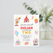 Budget carnaval Circus Tent Clown Popcorn Birthday (Staand voorkant)