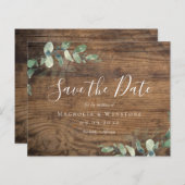 BUDGET Carte de Mariage à l'Aquarelle Eucalyptus S (Devant / Derrière)