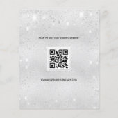 Budget carte de mariage photo code qr argent Save  (Dos)