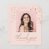 Budget Carte de remerciements Confetti Graduation (Devant / Derrière)