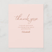 Budget Carte de remerciements Confetti Graduation (Dos)