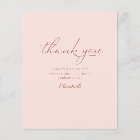 Budget Carte de remerciements Confetti Graduation (Dos)