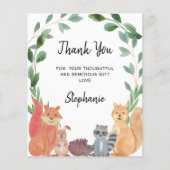 Budget Carte de remerciements du Baby shower des a (Devant)