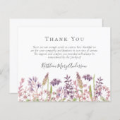 BUDGET Carte de remerciements funéraire | Frontièr (Devant / Derrière)