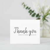 BUDGET Carte de remerciements Mariage simple (Debout devant)