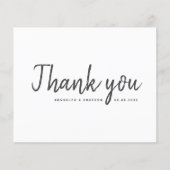 BUDGET Carte de remerciements Mariage simple (Devant)