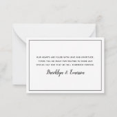 BUDGET Carte de remerciements Mariage simple (Dos)