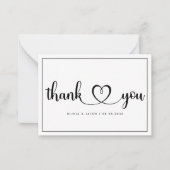 BUDGET Carte de remerciements Mariage simple (Devant)