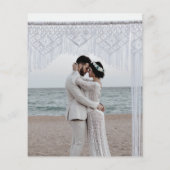 BUDGET Carte de remerciements photo Pampas Mariage (Dos)