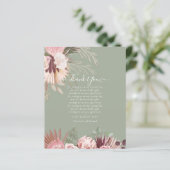 BUDGET Carte de remerciements photo Pampas Mariage (Debout devant)