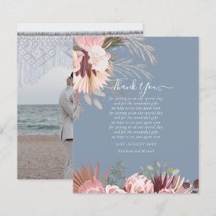 BUDGET Carte de remerciements photo Pampas Mariage