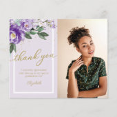Budget Carte de remerciements Purple Floral (Devant)