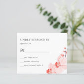 BUDGET Carte de réponse de mariage botanique chic (Debout devant)