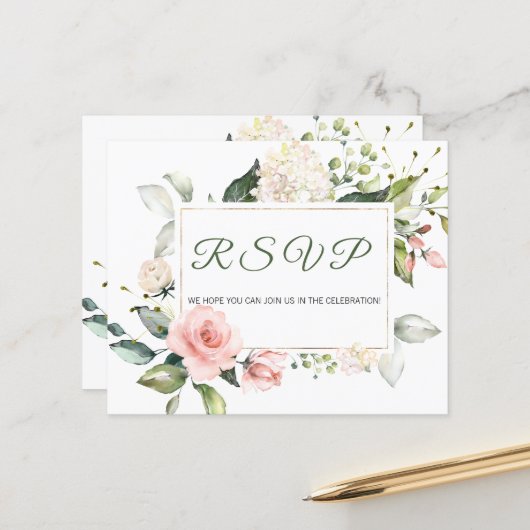 Budget - Carte RSVP. (Devant/Arrière en situation)