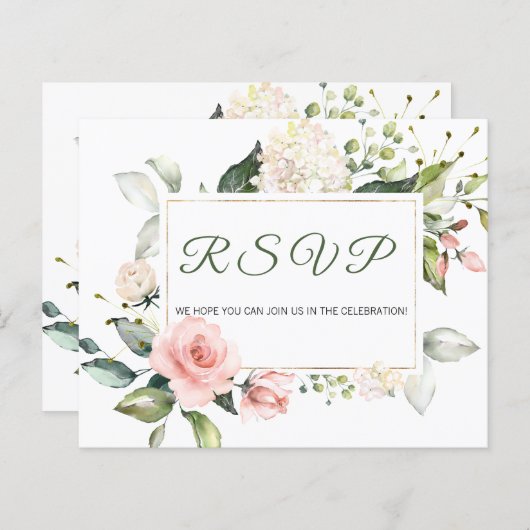 Budget - Carte RSVP. (Devant / Derrière)