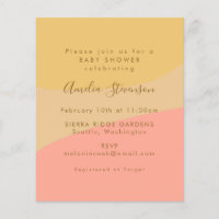 Budget Cartes Bio Pastel Baby shower Invitation