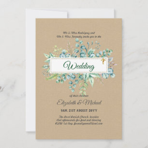 Budget CATHOLIQUE MARIAGE chrétien INVITATIONS ver