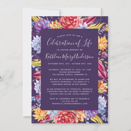 Budget Célébration réussie de la vie Invitation (Devant)