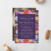 Budget Célébration réussie de la vie Invitation (Devant/Arrière en situation)