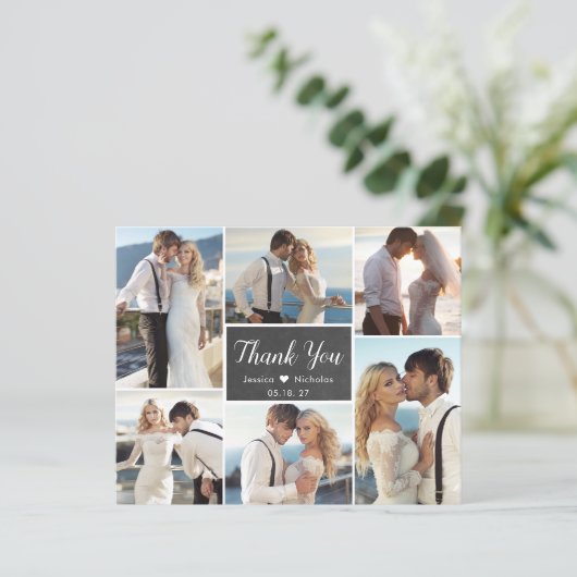 Budget Chalkboard Collage Weddenschap Hartelijk da (Staand voorkant)