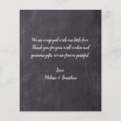 Budget Chalkboard New Baby 4 Foto Hartelijk dank (Achterkant)