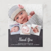 Budget Chalkboard New Baby 4 Foto Hartelijk dank (Voorkant)