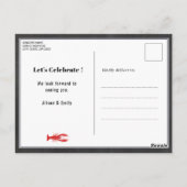 BUDGET Chalkboard Vaderdag Crawfish Innodiging Briefkaart (Achterkant)