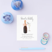 Budget Champagne Brunch & Bubbly Bruiloft Flyer (Enkel)