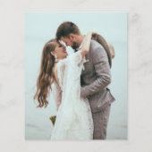 Budget Champagne Script Photo Weddenschap Bedankt (Achterkant)