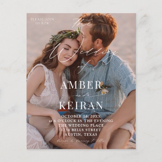 Budget Champagne Shades - Foto Wedding V2 Flyer (Voorkant)