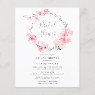 Budget Cherry Blossom Bridal Shower Flyer
