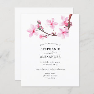 Budget Cherry Blossom Evening Party QR Code Invite